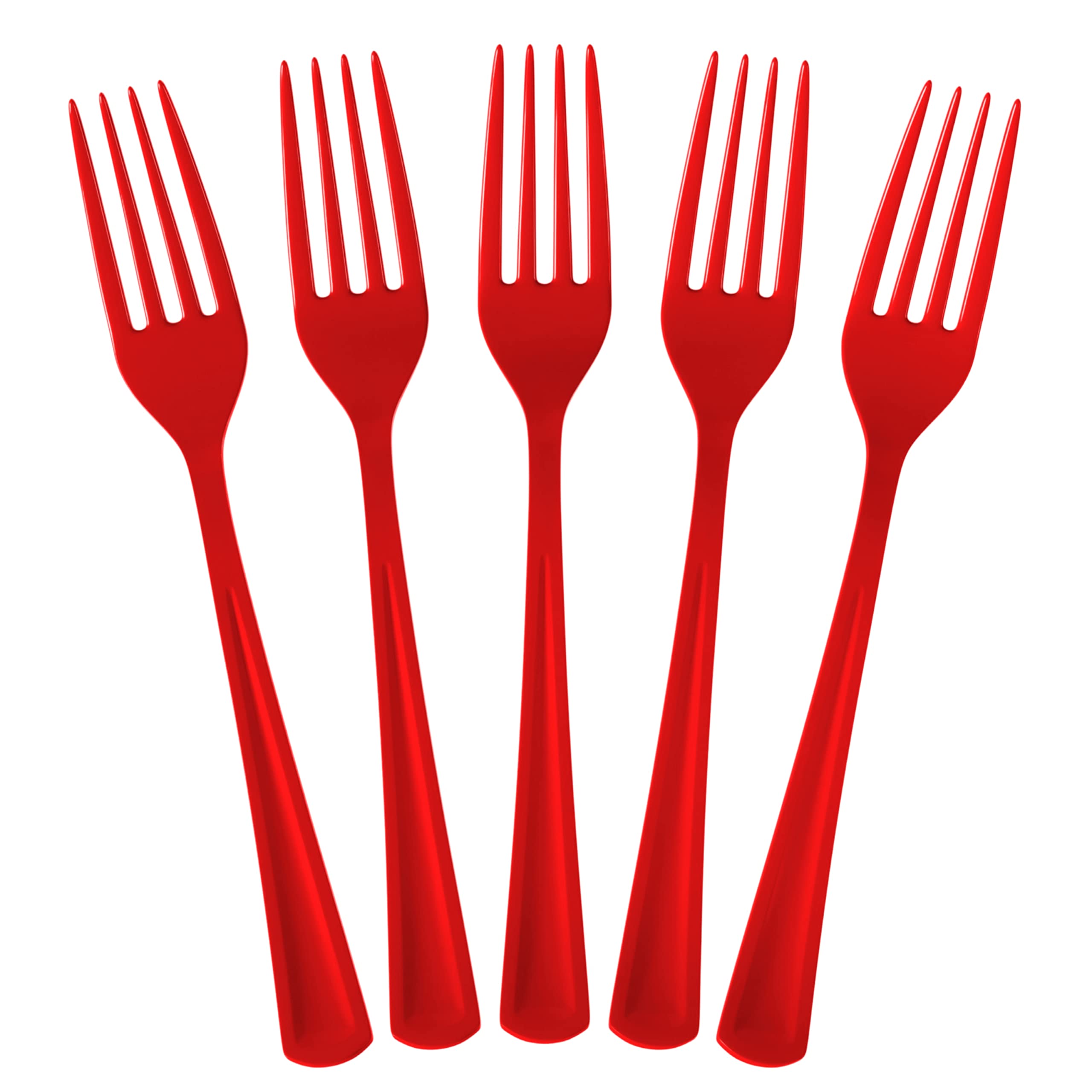 Heavy Duty Red Plastic Forks | 50 Count