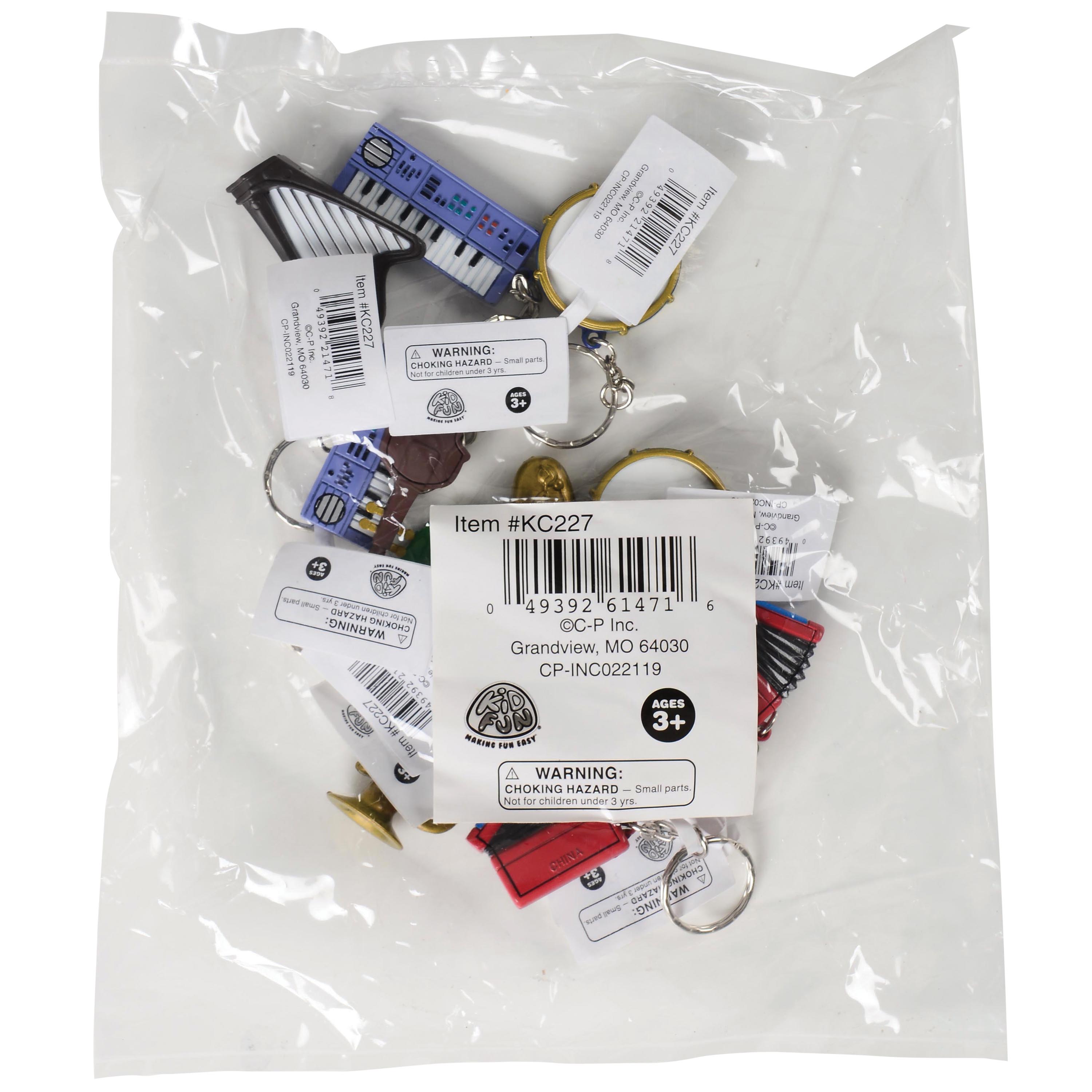 Instrument Keychains Musical Instrument Keychains - 12 Count