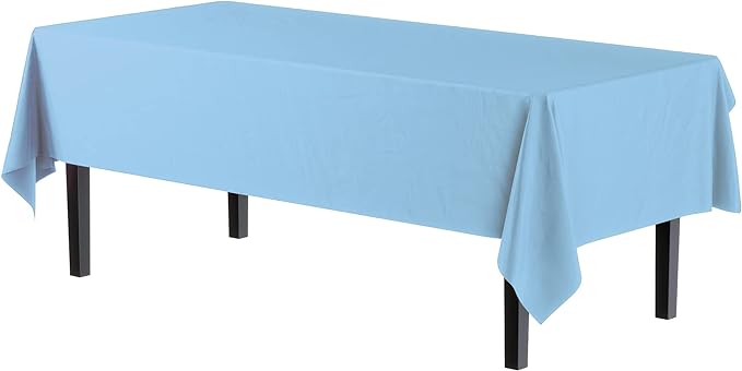 Premium Light Blue Plastic Table Cover