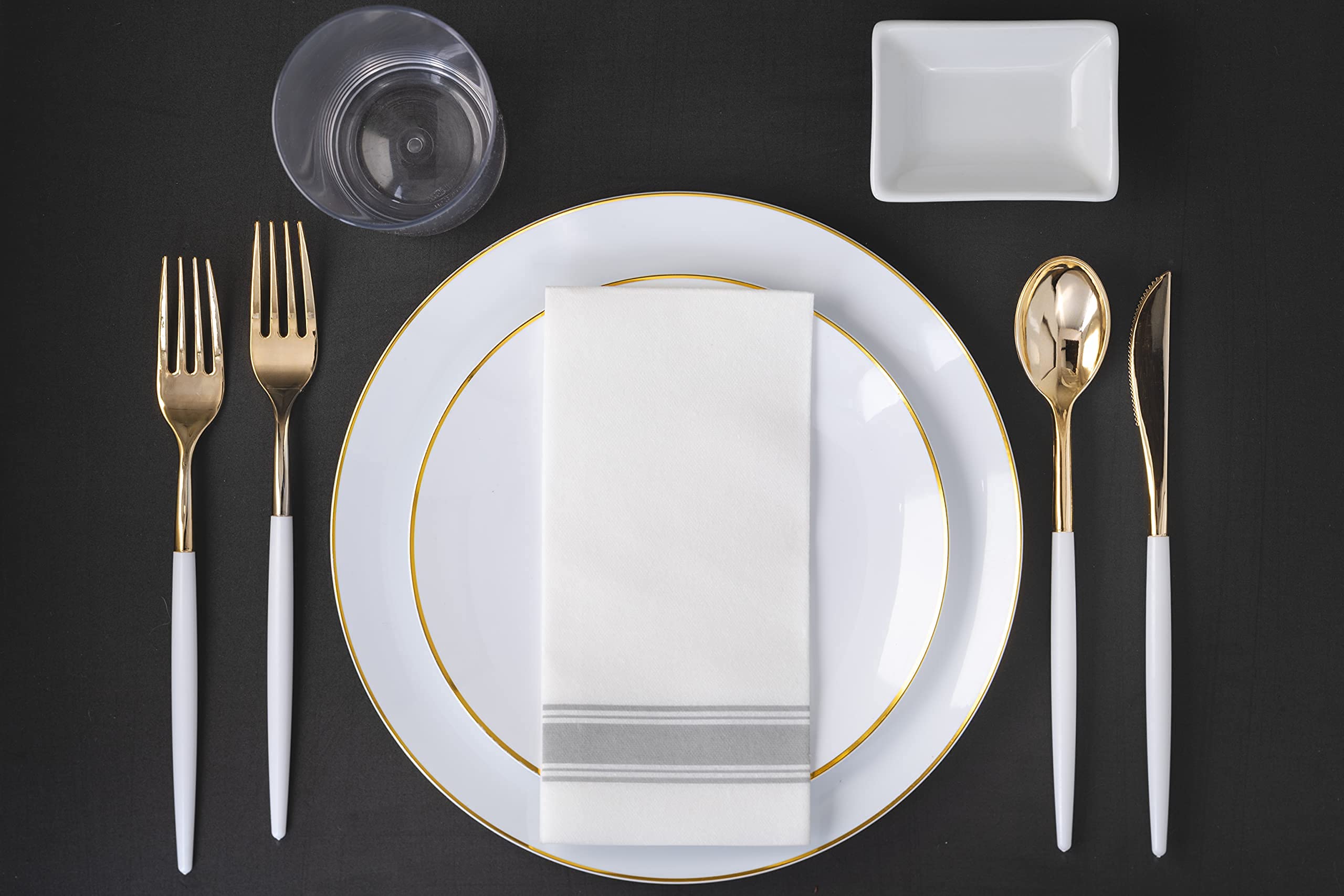 Disposable Gold Scratched Dinnerware