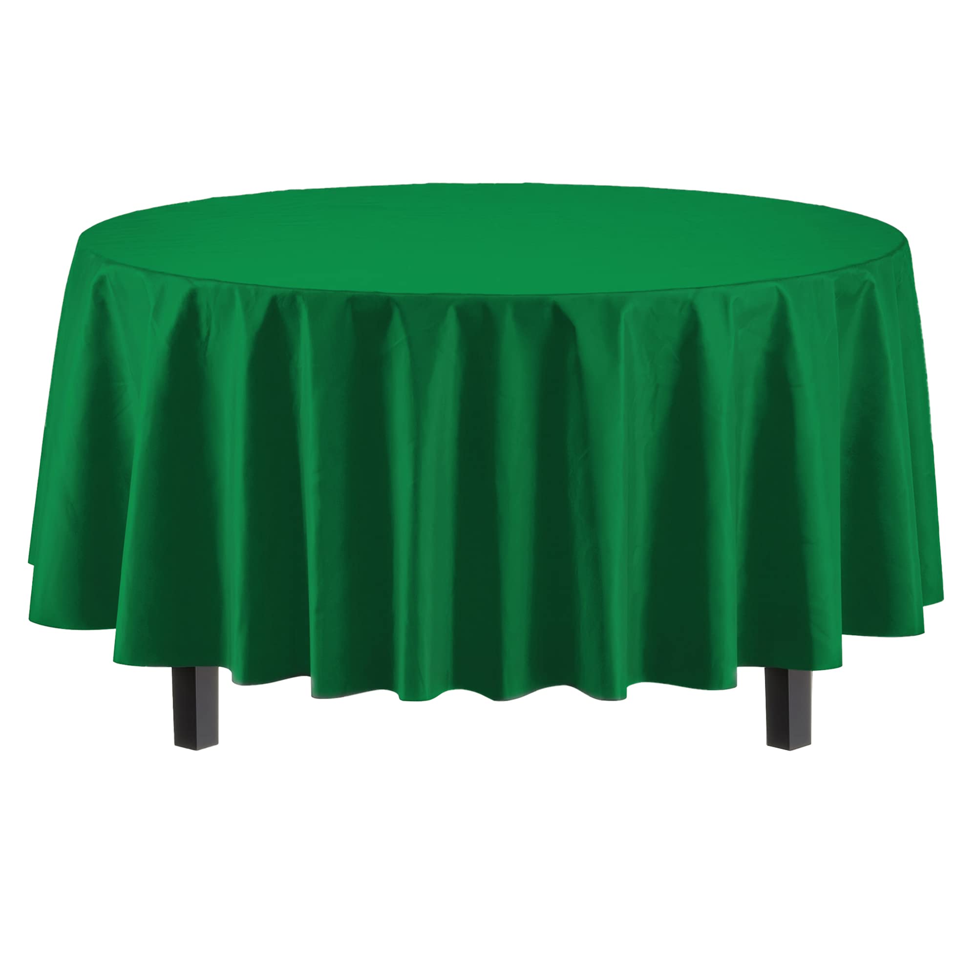 Premium Round Emerald Plastic Table Cover