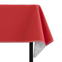 Red Flannel Backed Table Cover 70 In. Round