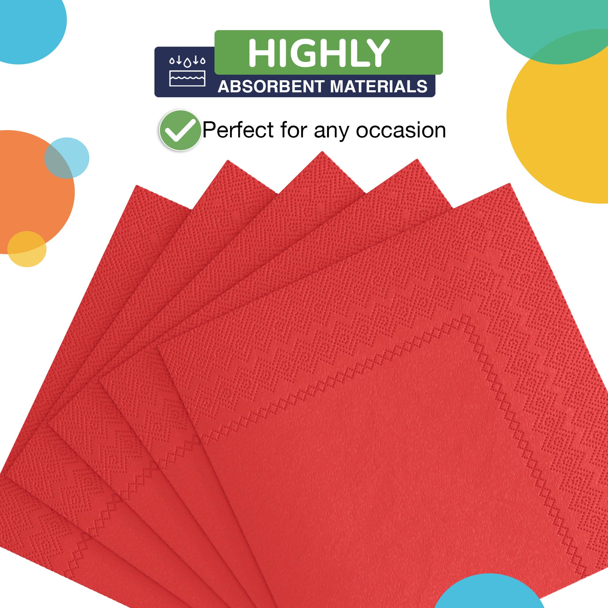 Red Bulk Pack Luncheon Napkins - 50 Ct.