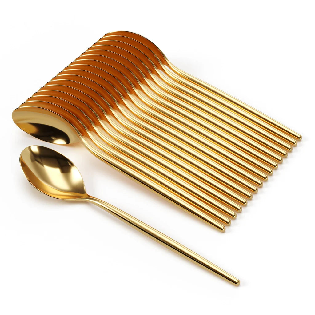 Elegant Gold Plastic Spoons For Weddings - 20 Ct.