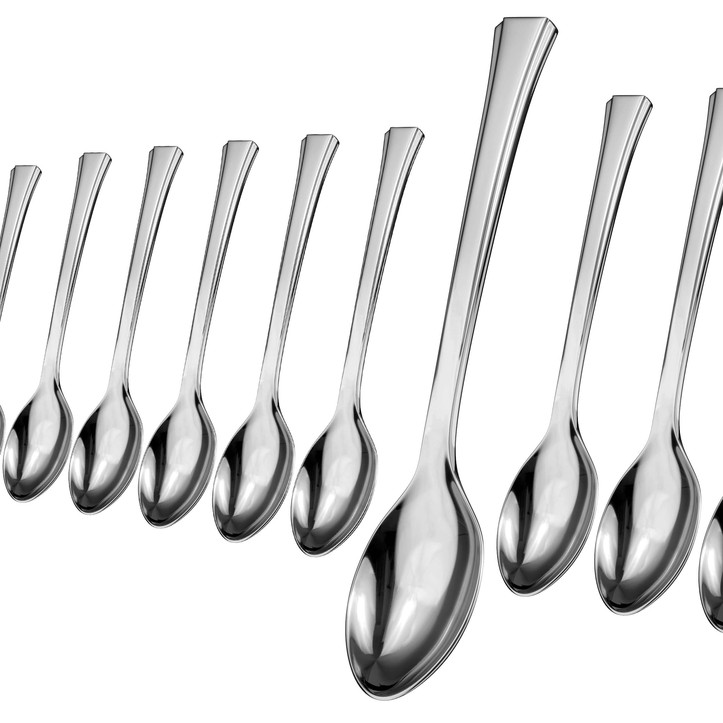 Exquisite Silver Plastic Tea Spoons | 20 Count