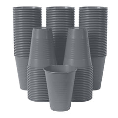 12 Oz. Silver Plastic Cups | 16 Count
