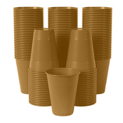 12 Oz. Gold Plastic Cups | 50 Count