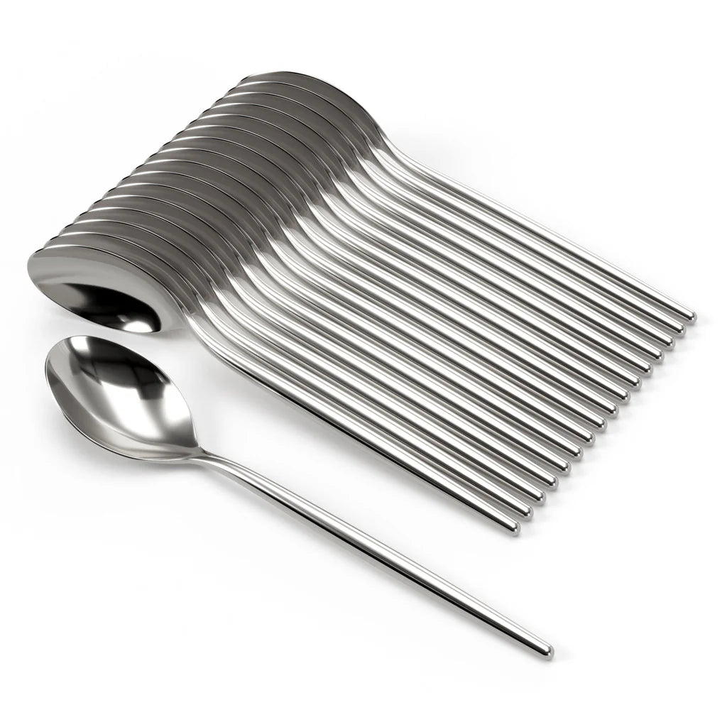 Bulk Elegant Silver Plastic Spoons For Weddings - 120 Ct.