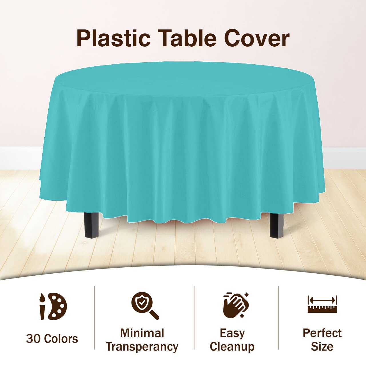 Aqua Round Tablecloth