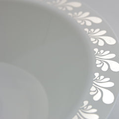 White/Silver Splash Design Plates