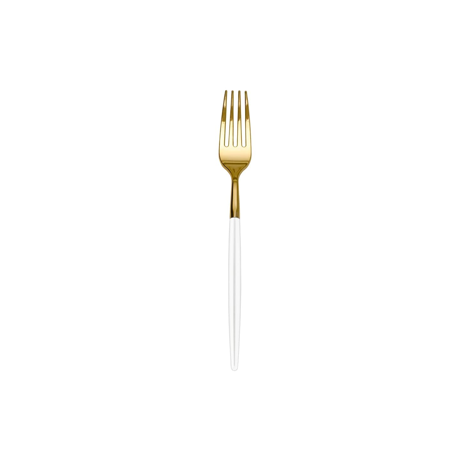 Trendables Forks White/Gold | 20 Count