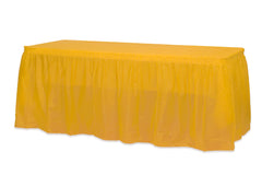 Yellow Plastic Table Skirt