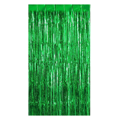 Green Foil Fringe Curtain 10" x 6" x 0.15" - 1 Ct.