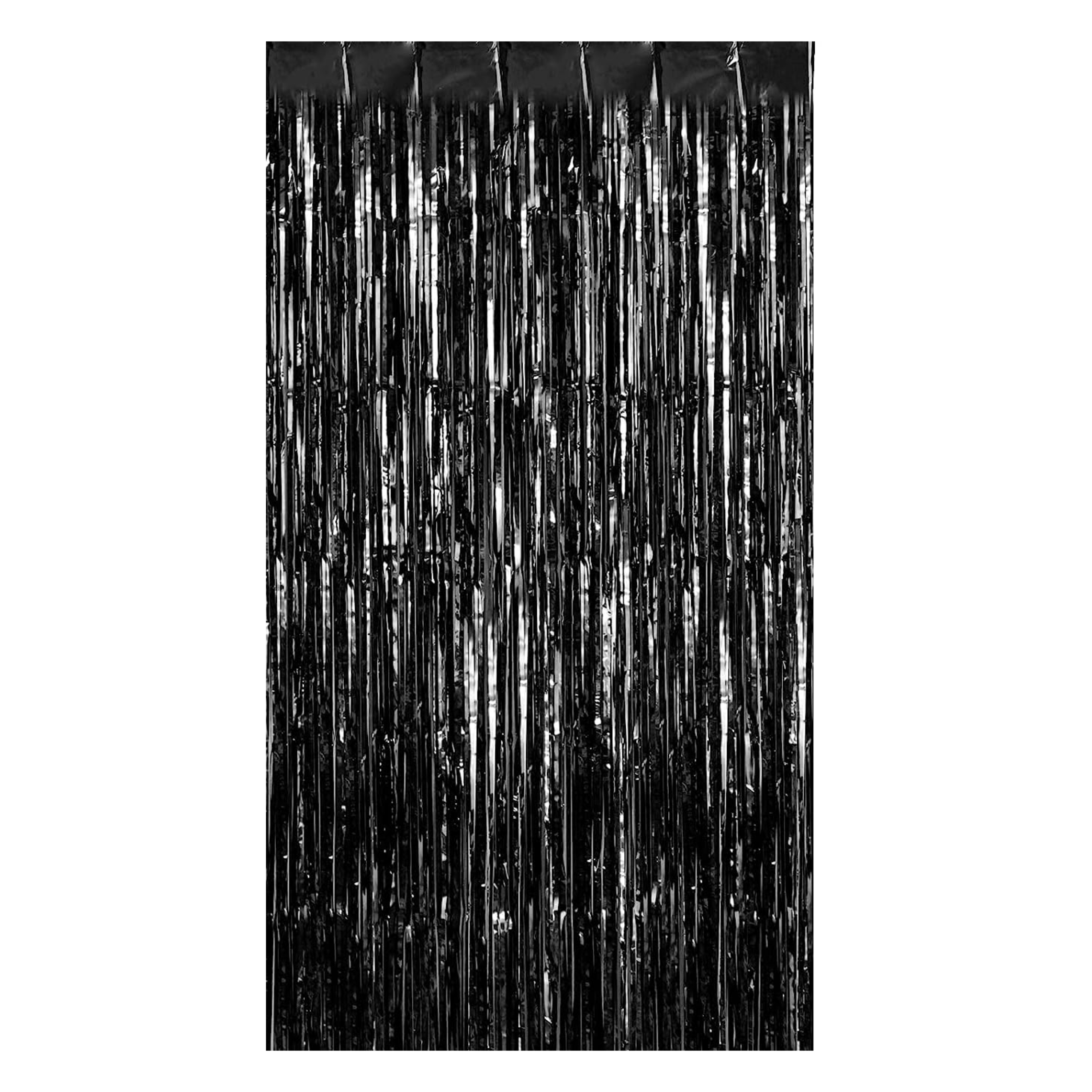 Black Foil Fringe Curtain 10" x 6" x 0.15" - 1 Ct.