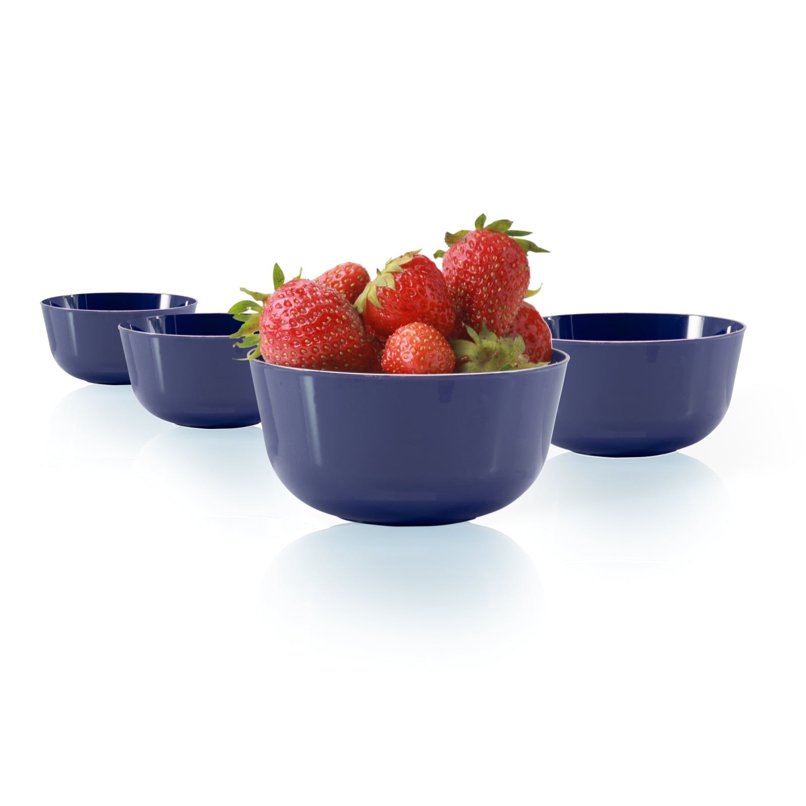 Navy Classic Design Plastic Bowls | 10 Count