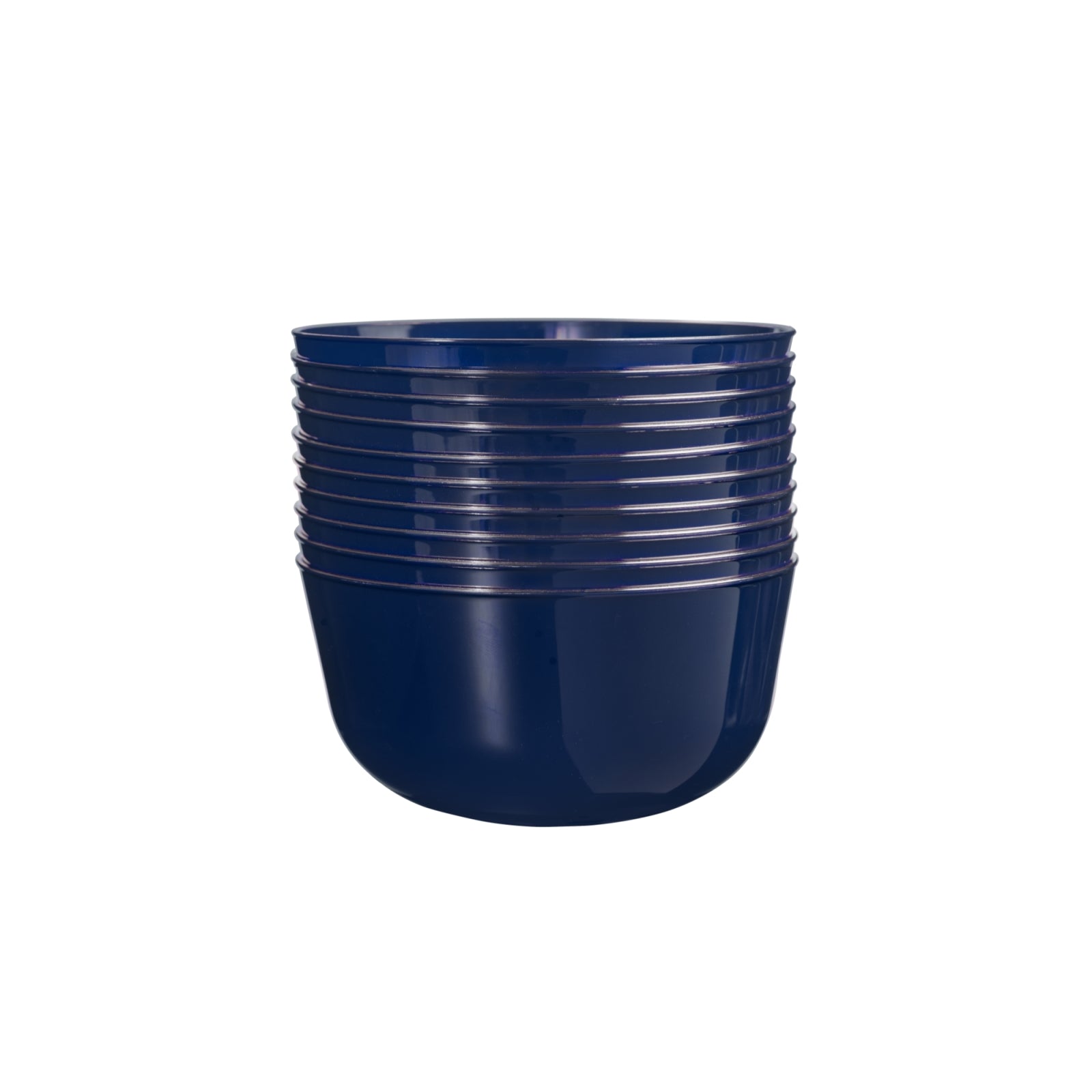 Navy Classic Design Plastic Bowls | 10 Count